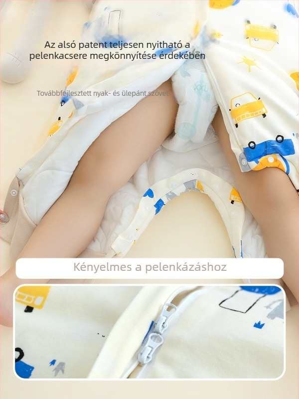 Új A-osztályú baba hálózsák őszi–téli időszakra, vastag pamut (95% feletti), klímás szobákhoz, gyerekeknek osztott lábú hálózsák