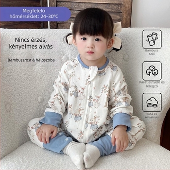 Baba hálózsák elválasztott lábakkal, bambuszrost anyagból, pamut töltettel, antibakteriális, nyár–tavasz–ősz használatra