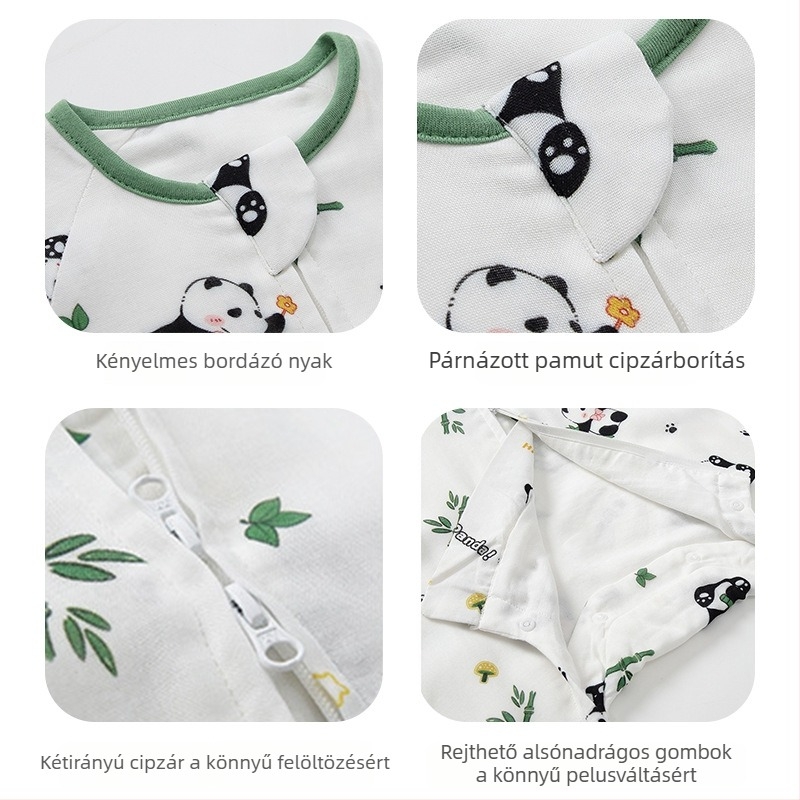 Baba hálózsák elválasztott lábakkal, bambuszrost anyagból, pamut töltettel, antibakteriális, nyár–tavasz–ősz használatra