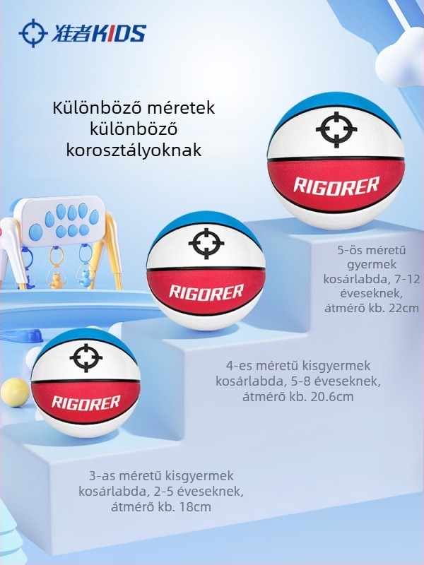 Kültéri edzésre tervezett gyerekeknek szánt kosárlabda, méret 5, kék, kopásálló, óvoda és általános iskola korosztályának.