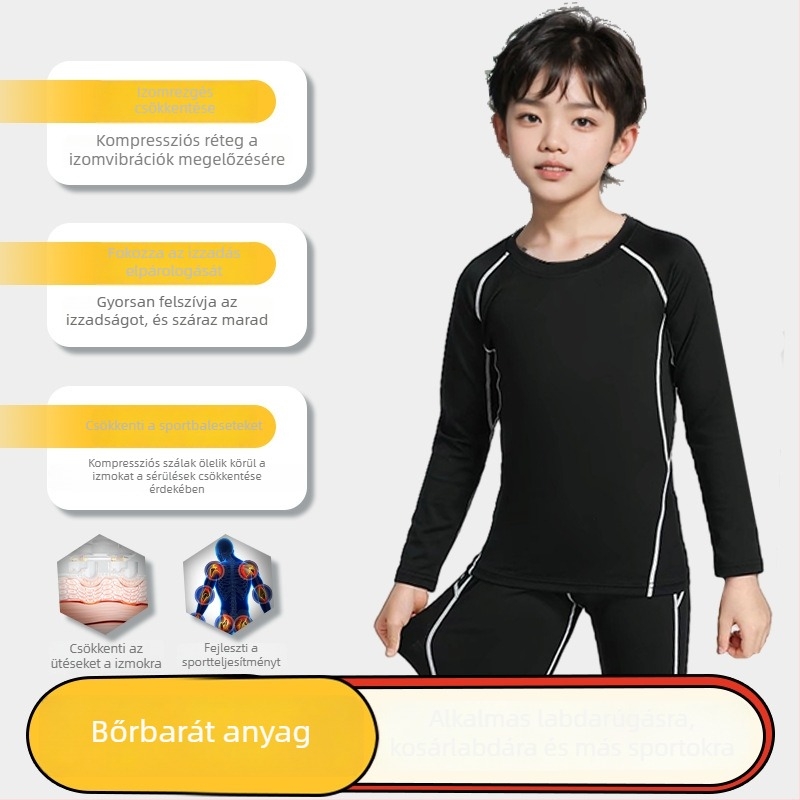 Gyerekeknek szóló hosszú ujjú multisport edzőruha, gyorsan száradó, uniszex, minden évszakra, Kuaiyu, poliészter-acetát keverék, bőrbarát bélés