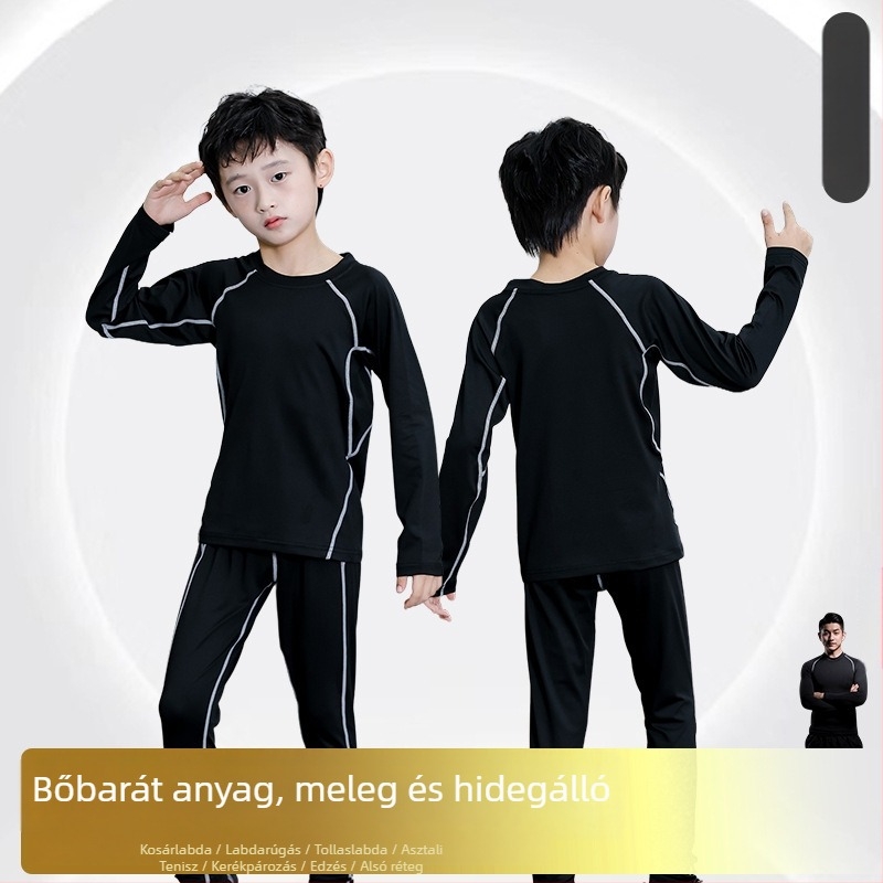 Gyerekeknek szóló hosszú ujjú multisport edzőruha, gyorsan száradó, uniszex, minden évszakra, Kuaiyu, poliészter-acetát keverék, bőrbarát bélés