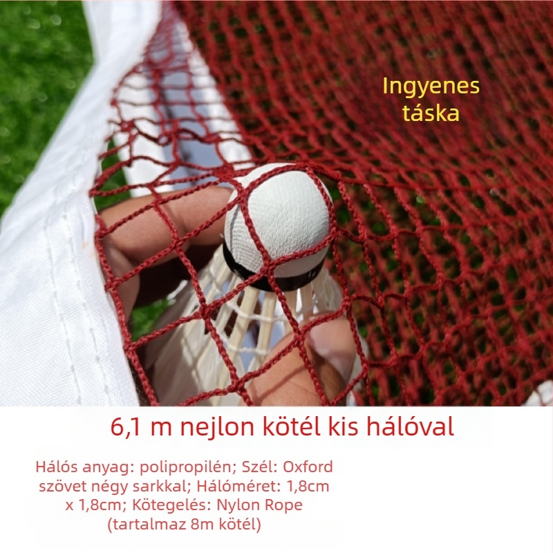 Badminton háló – standard, professzionális, hordozható, beltéri és kültéri használatra (Márka: Powerful merchant)
