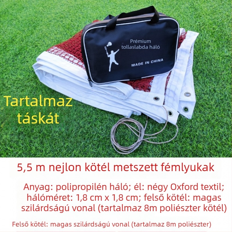 Badminton háló – standard, professzionális, hordozható, beltéri és kültéri használatra (Márka: Powerful merchant)