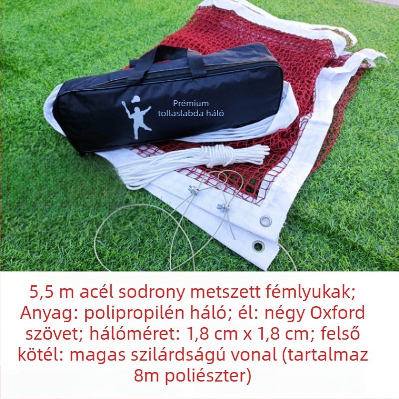 Badminton háló – standard, professzionális, hordozható, beltéri és kültéri használatra (Márka: Powerful merchant)