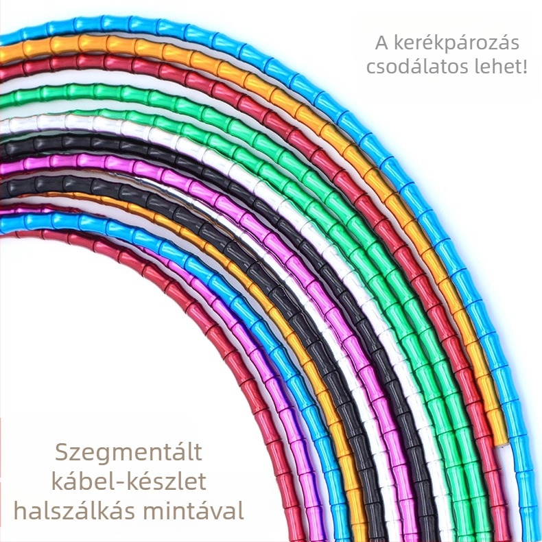 Hegy- és városi kerékpárokhoz készült alumíniumötvözetből készült külső fékcső és váltóház szett, halcsont alakú részekkel és bambusz-stílusú szakaszokkal