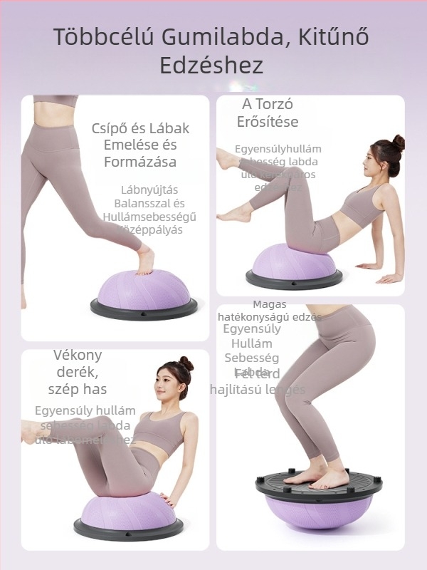Longway Wave Speed Ball - felfújható PVC fitnesz labda otthoni használatra, Pilates és egyensúlyi edzés, 5 kg