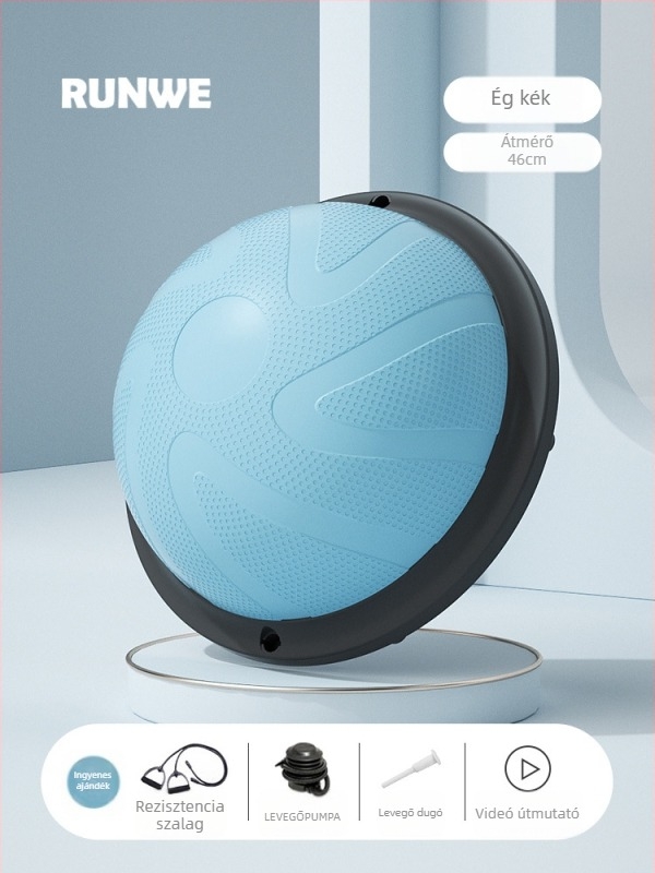 Longway Wave Speed Ball - felfújható PVC fitnesz labda otthoni használatra, Pilates és egyensúlyi edzés, 5 kg