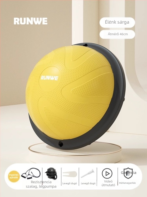 Longway Wave Speed Ball - felfújható PVC fitnesz labda otthoni használatra, Pilates és egyensúlyi edzés, 5 kg
