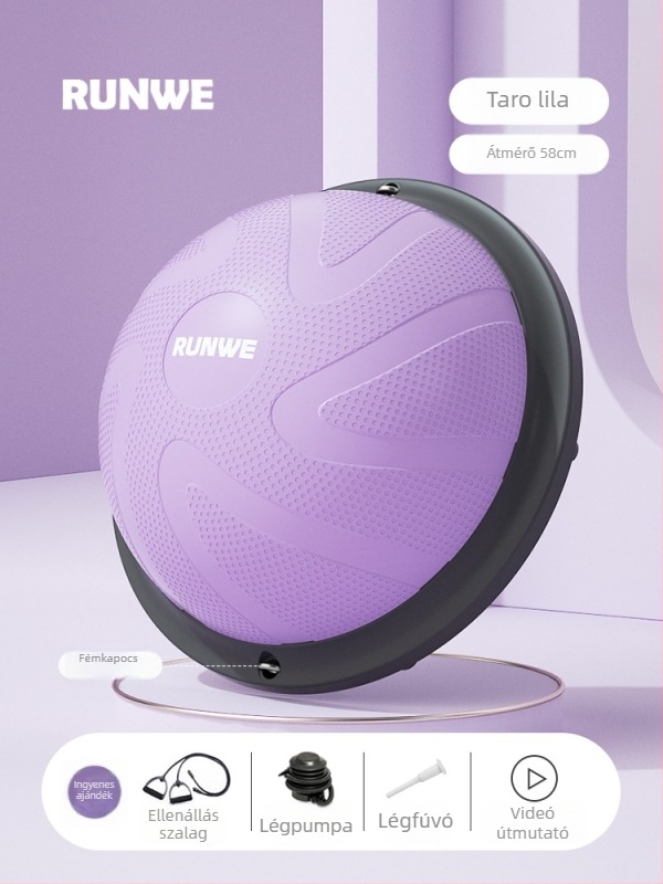 Longway Wave Speed Ball - felfújható PVC fitnesz labda otthoni használatra, Pilates és egyensúlyi edzés, 5 kg