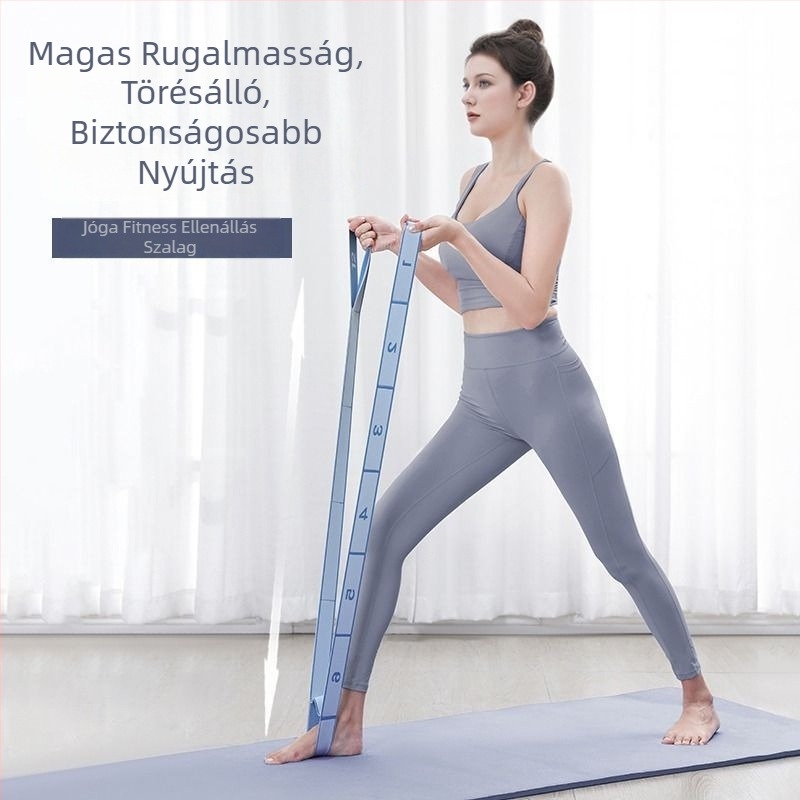 Lancini Jógás elasztikus szalag – Poliészter-pamut, Pilates edzésekhez, szegmentált ellenállás