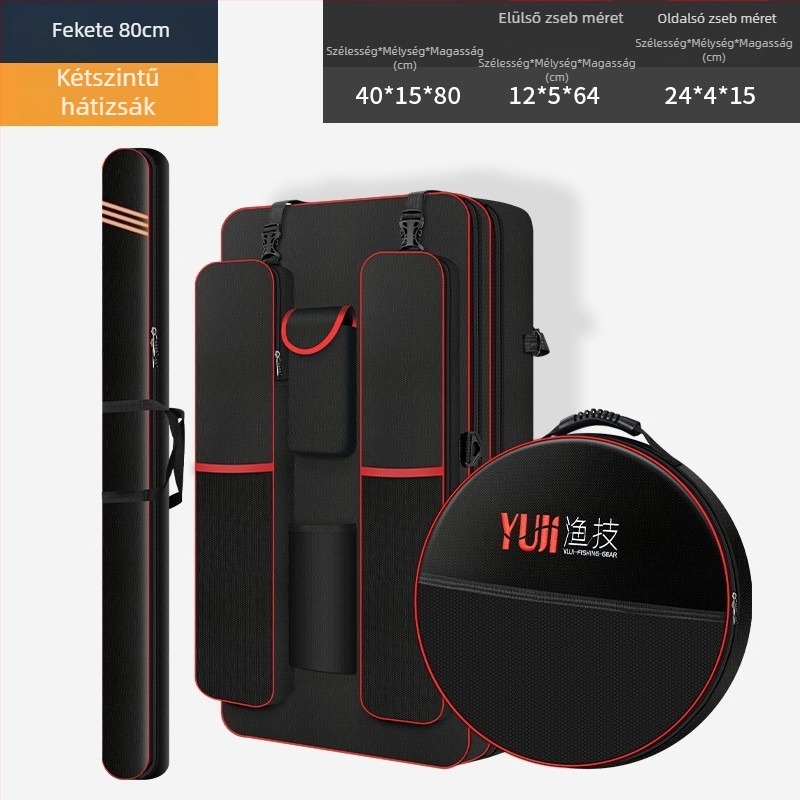 Horgász felszerelés hátizsák, Oxford vászon, nagy kapacitás