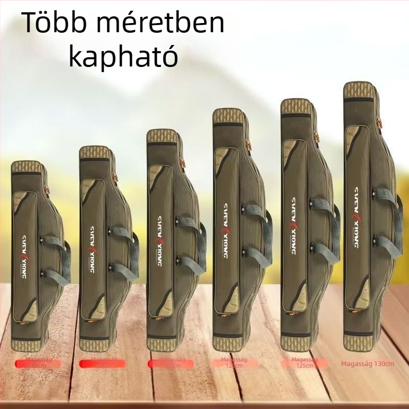 Vastagított vízálló horgászbot táska, három rétegű, nagy méretű tengeri botokhoz