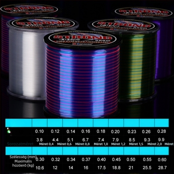 Yaoxin nylon fő damil — 7,5 kg teherbírás, damil forog Рыбászat