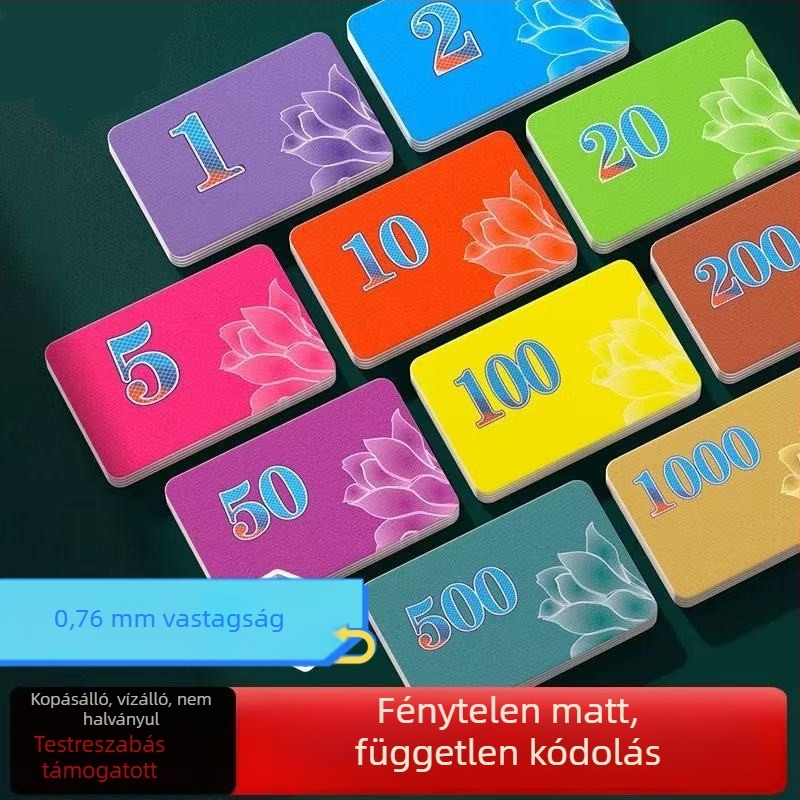 Mahjong chip kártya - melamin, 1 darab, testreszabás nélkül, vízálló, más labdajátékokhoz