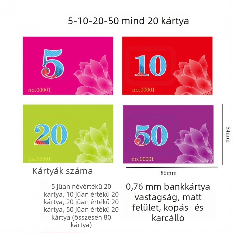 Mahjong chip kártya - melamin, 1 darab, testreszabás nélkül, vízálló, más labdajátékokhoz