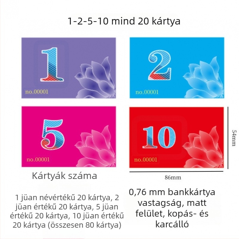 Mahjong chip kártya - melamin, 1 darab, testreszabás nélkül, vízálló, más labdajátékokhoz