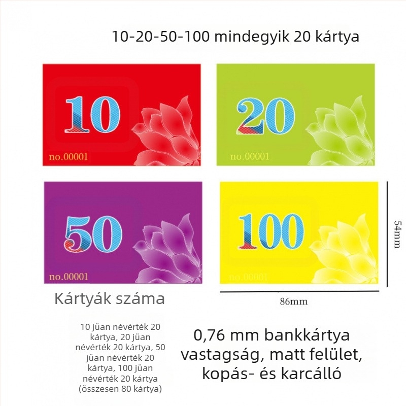 Mahjong chip kártya - melamin, 1 darab, testreszabás nélkül, vízálló, más labdajátékokhoz