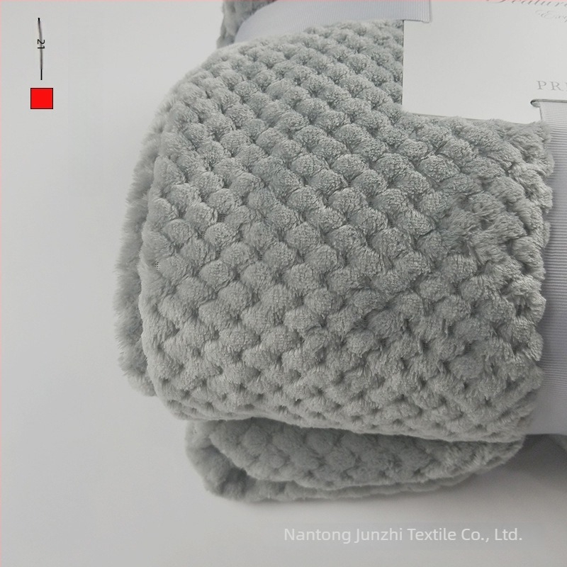Korall fleece pléd, poliészter 300 g/m², tavasz–ősz, 3-5% zsugorodás, testreszabható feldolgozás