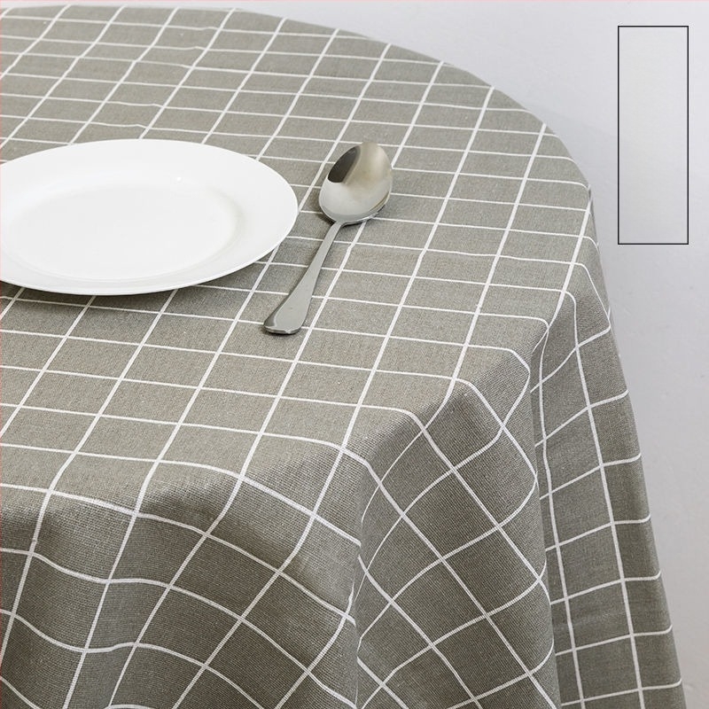 asztalterítő pamut-len anyagból, téglalap alakú, geometriai mintázat, modern minimalist stílus