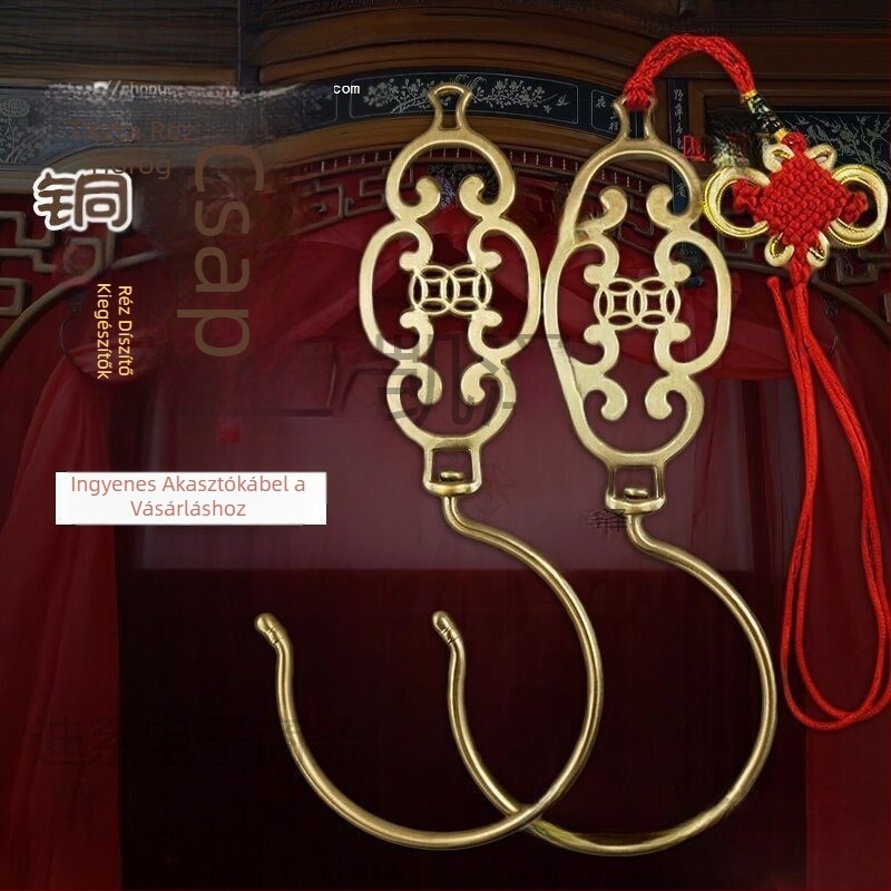 Ming Qing stílusú ágyfüggöny kampó, egyetlen kampó, modern minimalizmus, teherbírás 1–3 kg