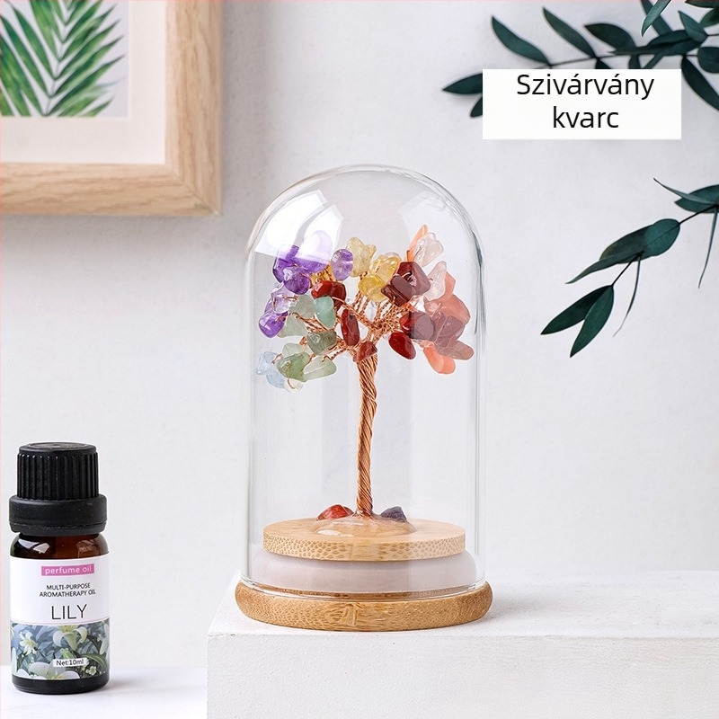 Kristályfa szerencseüveg — modern minimalista stílus; anyag: kristály; kategória: kristályfa; csomagolás: karton