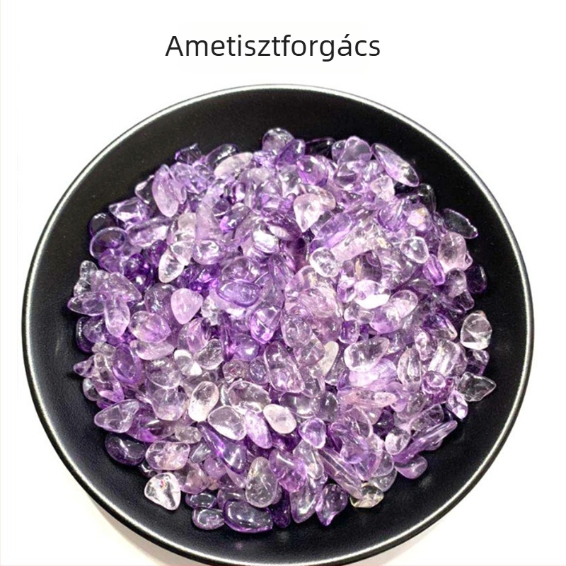 Természetes kristály kavics 3-5 mm – fehér, sárga, rózsaszín ametiszt és achát dekoratív kertészeti elemekhez