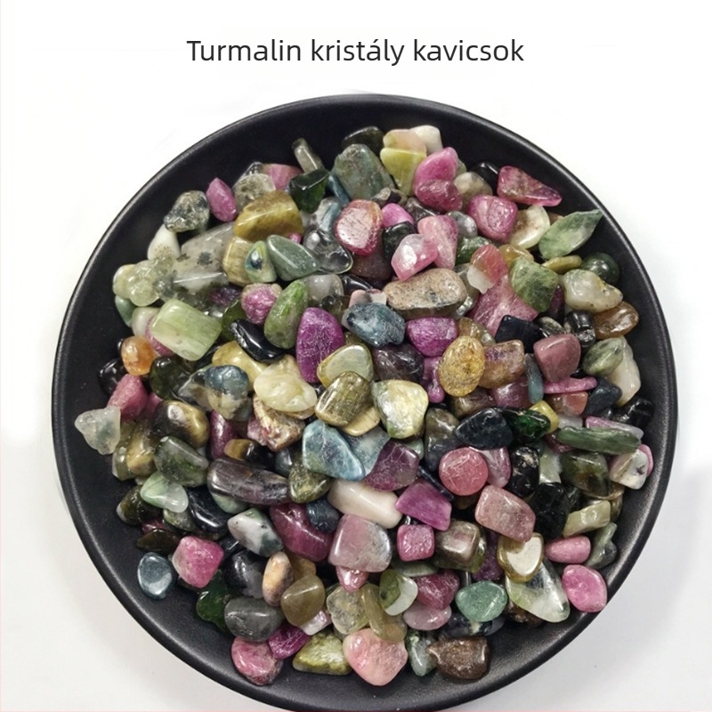 Természetes kristály kavics 3-5 mm – fehér, sárga, rózsaszín ametiszt és achát dekoratív kertészeti elemekhez