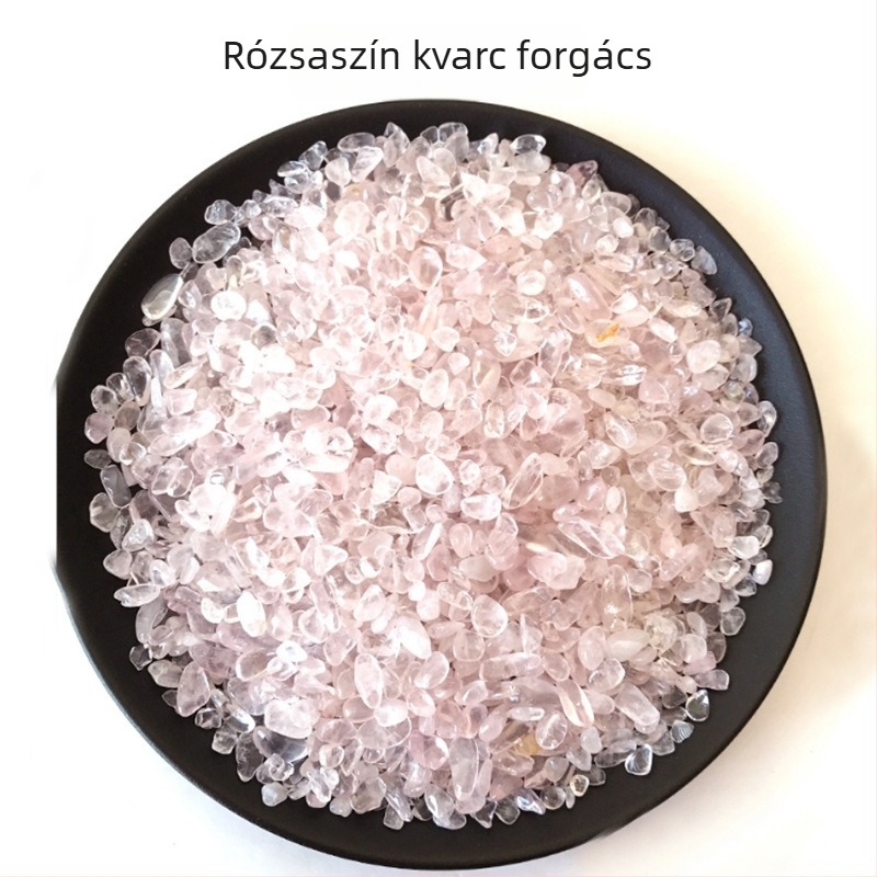 Természetes kristály kavics 3-5 mm – fehér, sárga, rózsaszín ametiszt és achát dekoratív kertészeti elemekhez