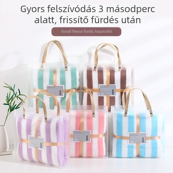 Fürdőlepedő mikroszálas korall velúr, 150D, sík szövés, szöszmentes, testreszabható