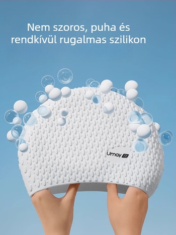 Yumei szilikon úszósapka, vízálló fülvédővel, felnőtteknek, úszáshoz és vízisportokhoz