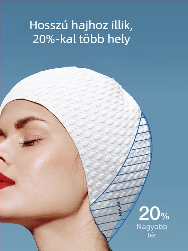 Yumei szilikon úszósapka, vízálló fülvédővel, felnőtteknek, úszáshoz és vízisportokhoz