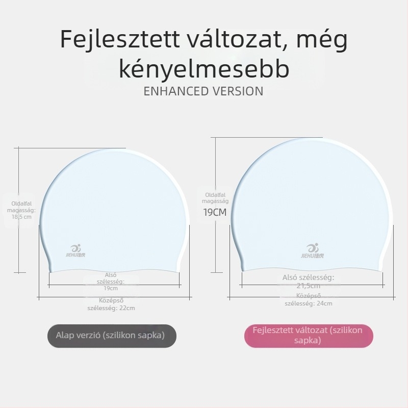Jie Hu úszósapka, szilikon, egyszínű, felnőtteknek
