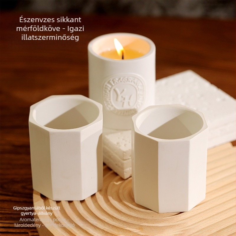 Resin nyolcszögletű gyertya pohár — kézzel készített DIY aromaterápia, asztali dekoráció és tolltartó