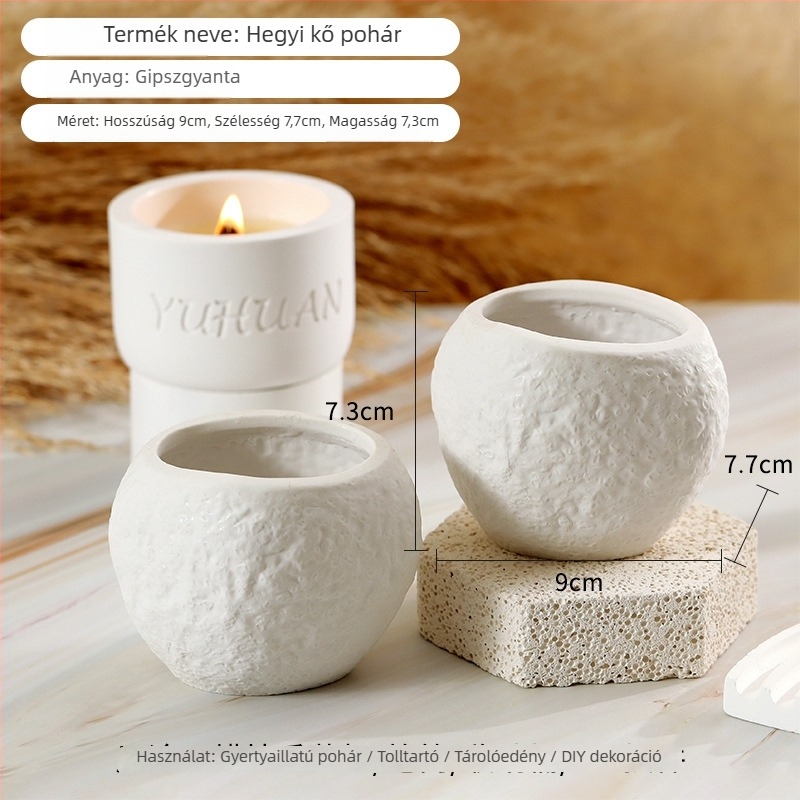 Resin nyolcszögletű gyertya pohár — kézzel készített DIY aromaterápia, asztali dekoráció és tolltartó