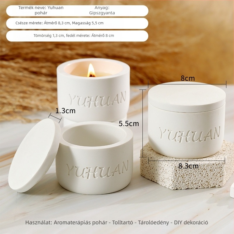 Resin nyolcszögletű gyertya pohár — kézzel készített DIY aromaterápia, asztali dekoráció és tolltartó
