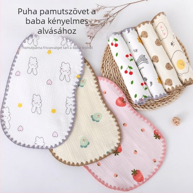 Felhő párna újszülötteknek, 100% pamut, tízréteg géz, rajzfilm stílus