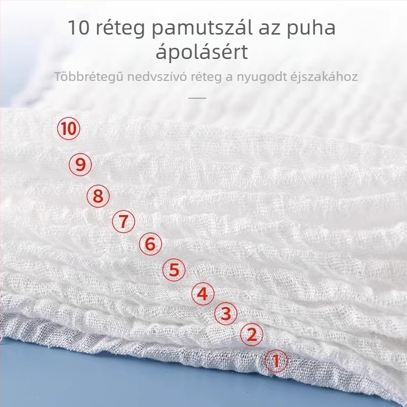 Felhő párna újszülötteknek, 100% pamut, tízréteg géz, rajzfilm stílus