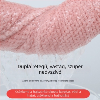 RUIDAN Hajszárító sapka, vízfelvevő, gyors szárítás, dupla réteg, poliészter, tömege több mint 200 g