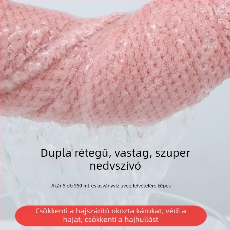 RUIDAN Hajszárító sapka, vízfelvevő, gyors szárítás, dupla réteg, poliészter, tömege több mint 200 g