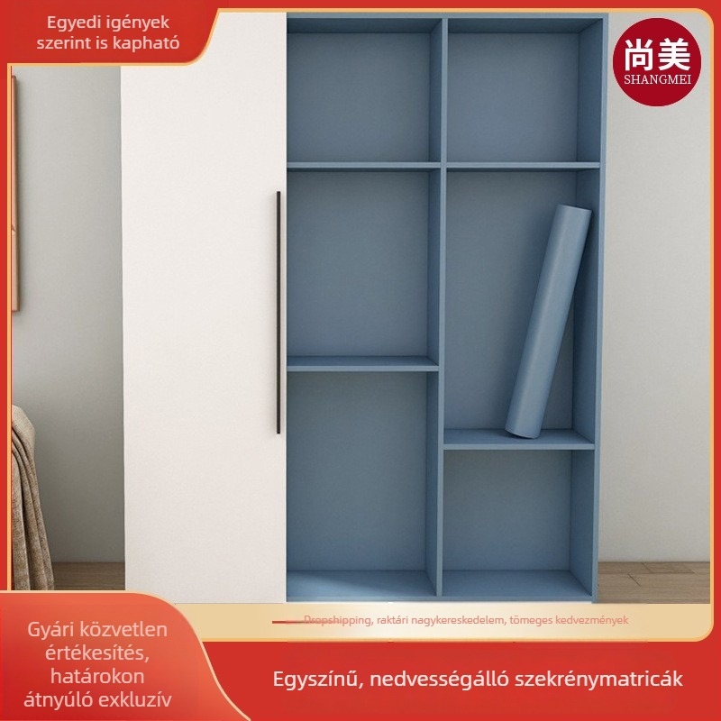 Öntapadós belső falidekor a szekrényekhez, vízálló, nedvességálló, penészmentes, bútor dekoráció, egyszínű, 1 darab