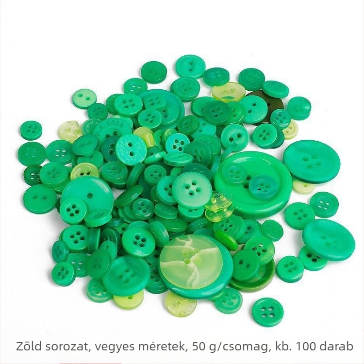 Gyerekeknek szóló DIY kézműves készlet gyantás gombokkal és virágkészítéshez szükséges anyagokkal