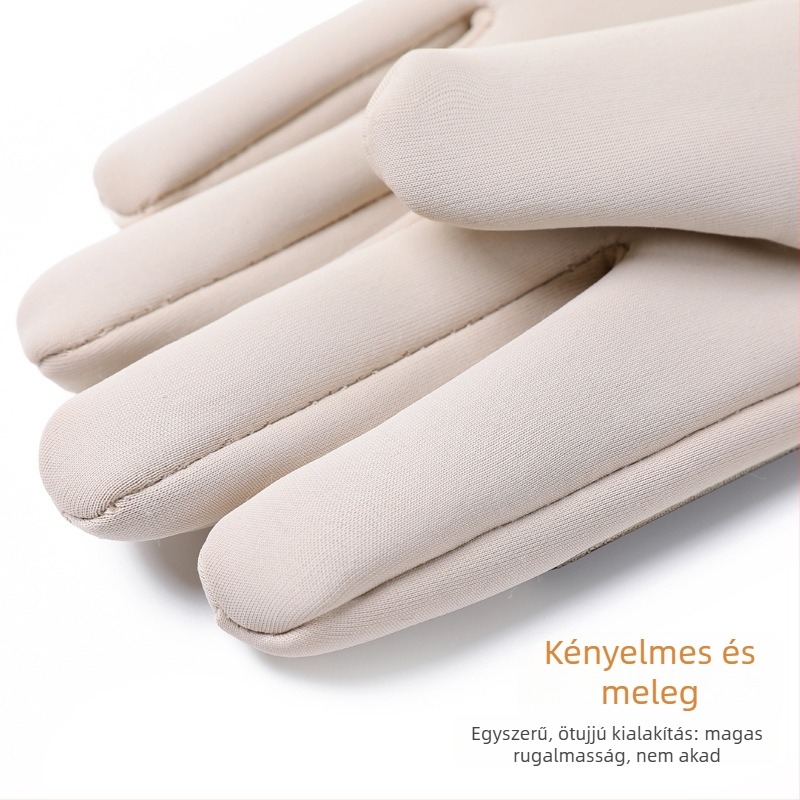 Gyerekek téli kerékpáros kesztyűi, fleece béléssel, szélálló, fagyálló, 6–10 éveseknek