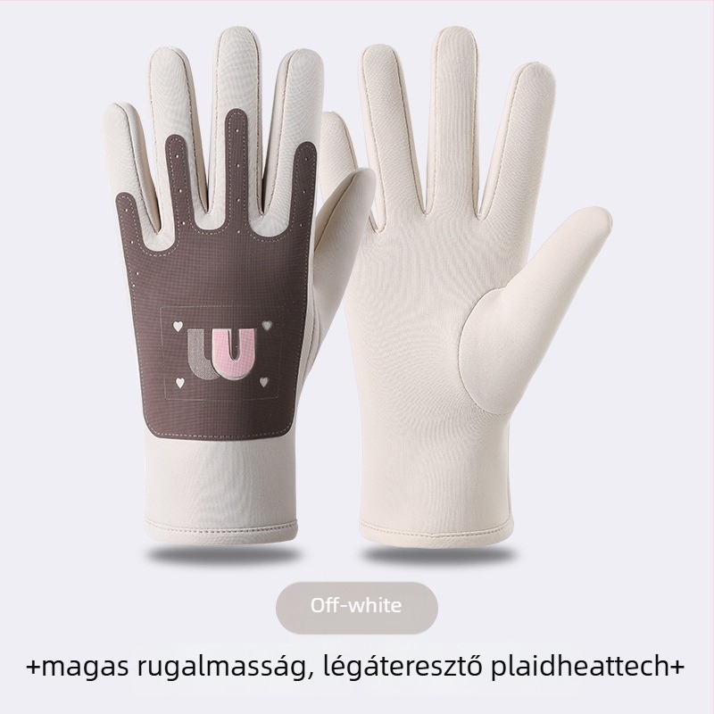 Gyerekek téli kerékpáros kesztyűi, fleece béléssel, szélálló, fagyálló, 6–10 éveseknek