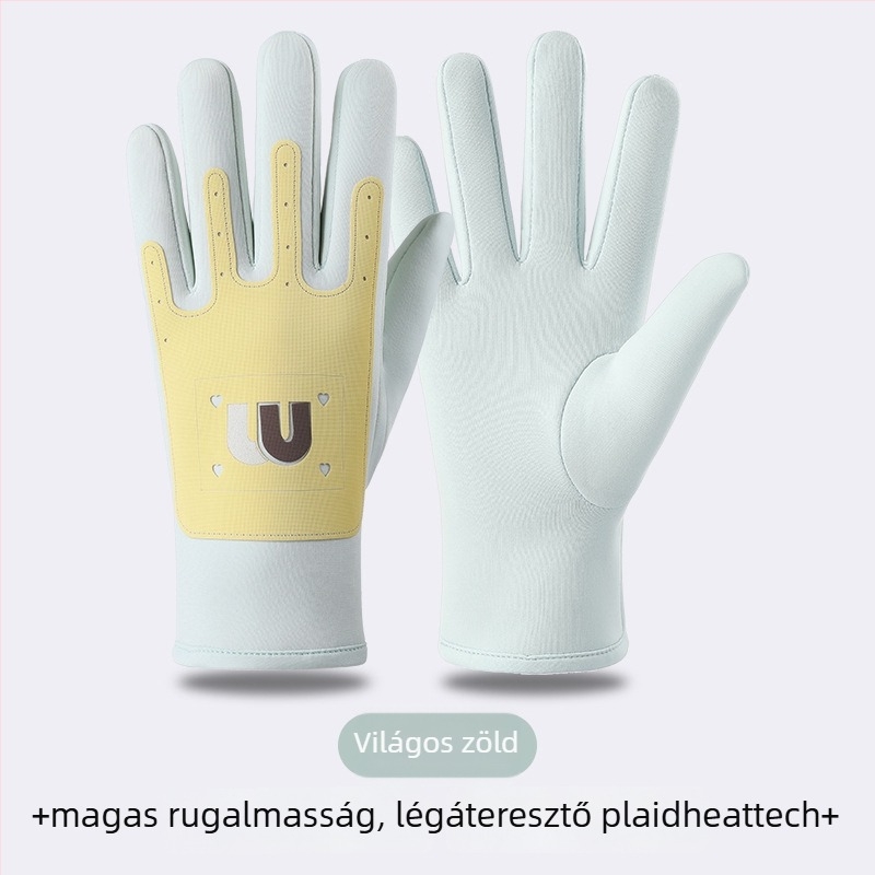 Gyerekek téli kerékpáros kesztyűi, fleece béléssel, szélálló, fagyálló, 6–10 éveseknek