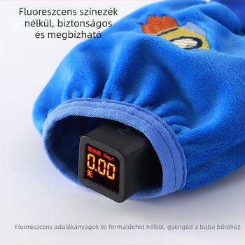 Gyerekeknek szánt ujjvédők, szennyeződés elleni védelemmel, őszi-téli szezonra, mesés mintával, hímzett, poliészter rostból