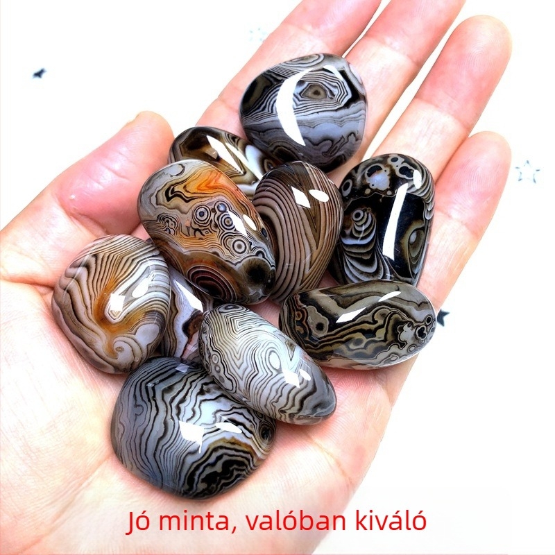 Agát medál természetes kővel, polírozott felület, természetes alak, lógó dísz, Új kínai stílus