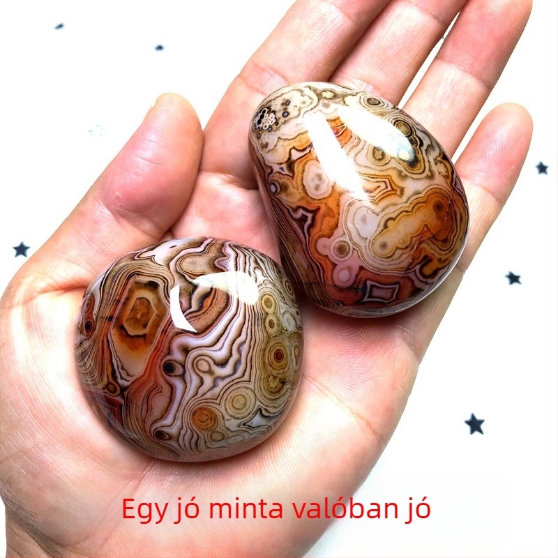 Agát medál természetes kővel, polírozott felület, természetes alak, lógó dísz, Új kínai stílus