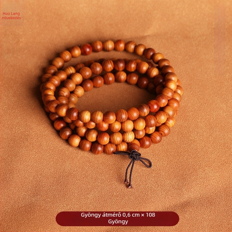 Tuja karkötő – retro, uniszex, kézzel készített, 108 gyöngy