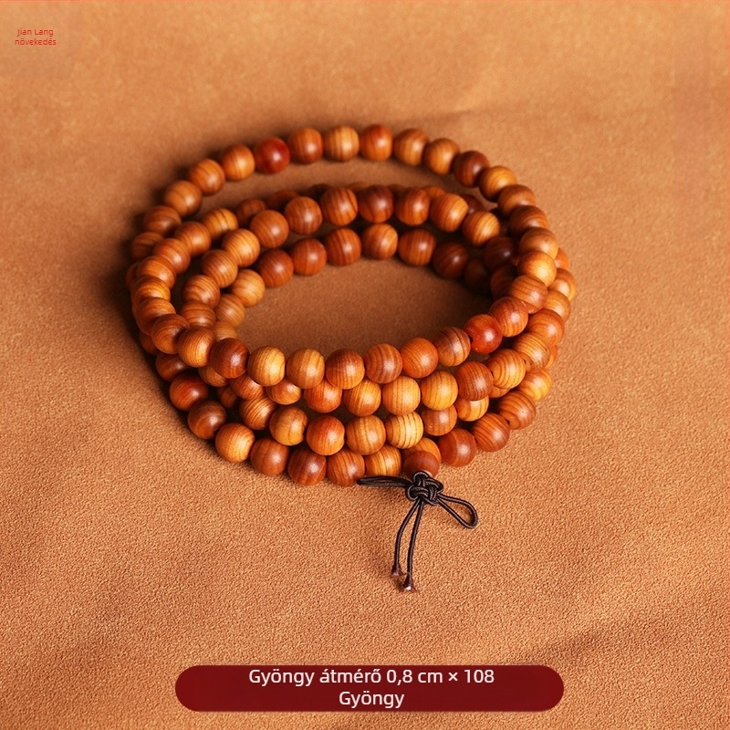 Tuja karkötő – retro, uniszex, kézzel készített, 108 gyöngy
